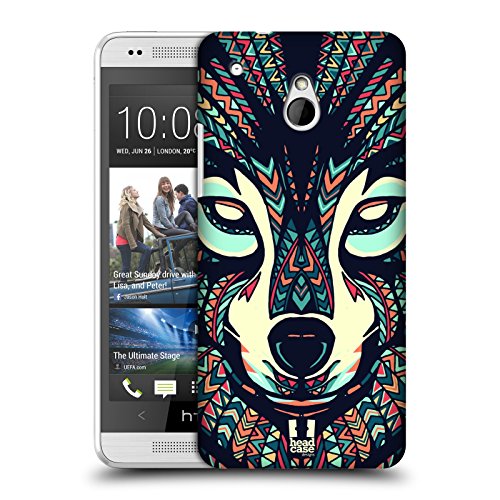 Head Case Designs Wolf Aztec Animal Faces Protective Snap-on Hard Back Case Cover for HTC One mini