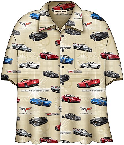 Corvette C6 Cars Hawaiian Camp Shirt by David Carey