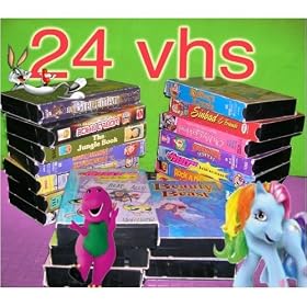 set movies 24 vhs movies for kids entertainment, educational: The Powerpuff Girls - Meet The Beat-Alls, robin hood, Anastasia Sing Along , raggedy ann, Babymugs!, Goodnight Moon , cinderella, tales & tunes, The Smothers Brothers:Yo-Yo Man , Cartoons R Fun Collection : Mary's Little Lamb , Uncle Nick & Magic Forest 3: Lost in the Forest , Hermie: A Common Caterpillar, All Grown Up - Lucky 13, Let's Sing & Learn: Funtime Bible Favorites , woody woodpecker, Butt-Ugly Martians - Boyz to Martians, mutt & jeff, Fortress Dragon Imaginext, Toxic Crusaders:This Spuds for You, Power of the Wise , big bad wolf, Squiggles, Dots & Lines , Beauty & the Beast, Don Quixote, and Noah's Ark Color Cartoons, Gerbert: The Gift of Giving
