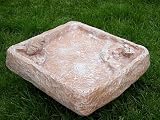 Steinfigur Gartenfigur Vogeltraenke Traenke terracotta
