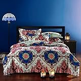 FADFAY Bohemian Style Duvet Covers Bedding Set Full Size Boho Bedding 4 Pieces