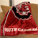 South Carolina Gamecocks Stripes Series Royal Plush Blanket Throw