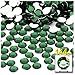 The Crafts Outlet 144-Piece Flat Back Round Rhinestones, 8mm, Emerald Green