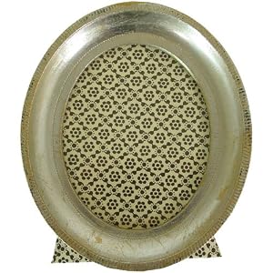 Cavallini Florentine Oval Silver Wood Picture Frame