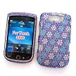 BlackBerry Torch 9800 & 9810 (AT&T) Snap-on Protector Hard Case Rhinestone Cover "Colorful Petals" Design