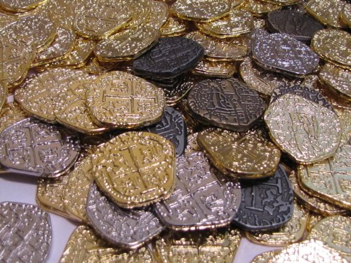 Lot of 1000 - Gold and Silver Doubloon Replicas