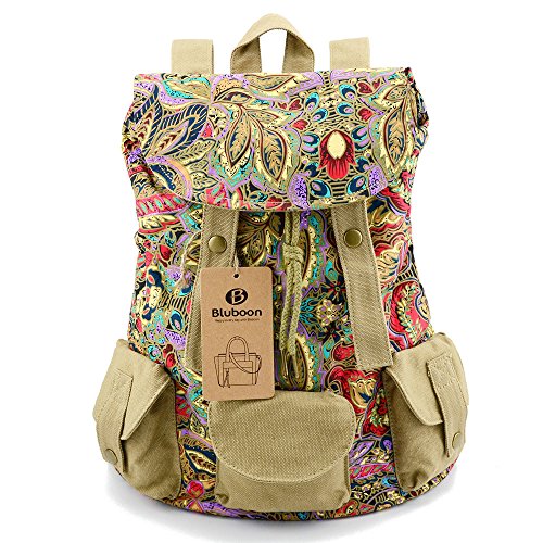 Bluboon canvas backpacks bookbags school backpacks cute hiking ba…