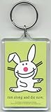 Happy Bunny - Run Along And Die Now - Acrylic Keychain
