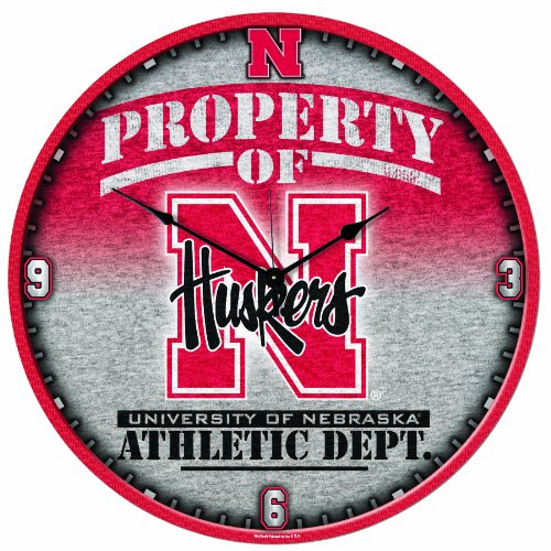 NCAA Nebraska Cornhuskers 18-Inch Definition Clock