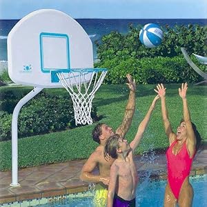 Dunnrite DeckSplash Swimming Pool Basketball Hoop with Aluminum Anchors by 