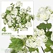 FOUR 20" SnowBall Artificial Silk Flower Bushes