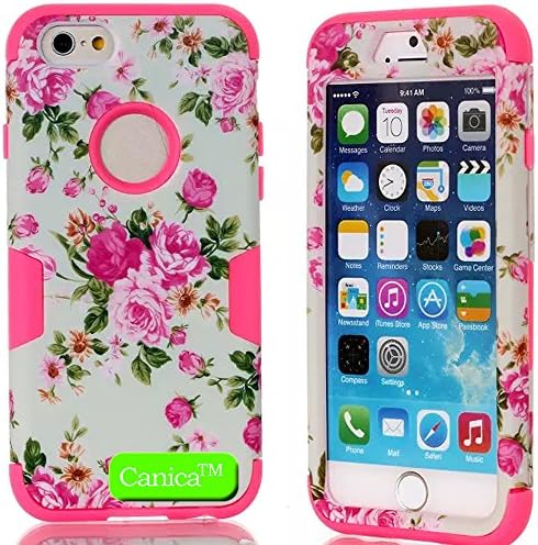 iPhone 6 Plus Case,Canica#02 iPhone 6 Plus 5.5 Case,Plus Case,Beautiful Flowers 3in1 Hybrid Back Case Cover For iPhone 6 Plus 5.5 inch 010