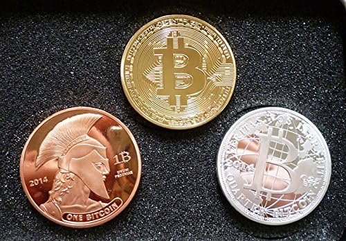 Bitcoin Gold/silver Plated Physical BTC Challenge Coin 3pcs