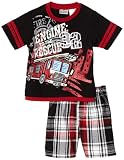 Little Rebels Baby-boys Infant 2 Piece Fire Engine Short Set