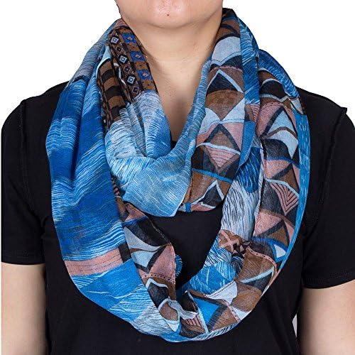 Lightweight Spring Infinity Loop Scarf(Blue)
