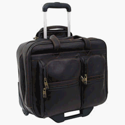 Samsonite Business Cases Leather Wheeled Computer Case Brown
