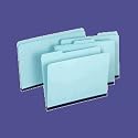 Folder,1"Expansion,1/3 Cut Tab,11 3/4"x9 1/2",20/BX,Blue (GLW61513BLU) Category: Expanding Files