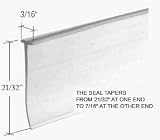 CRL Clear T Type Shower Door Bottom Seal and Wipe - 36 in long