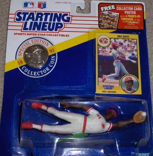 Childrens Toyshop  Toys : Eric Davis 1991 MLB Starting Lineup