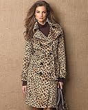 Animal-print trench coat