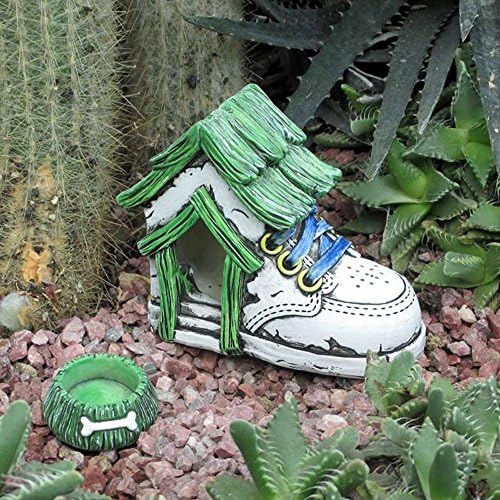 Fairy Garden Baby Shoe Dog House with Bowl