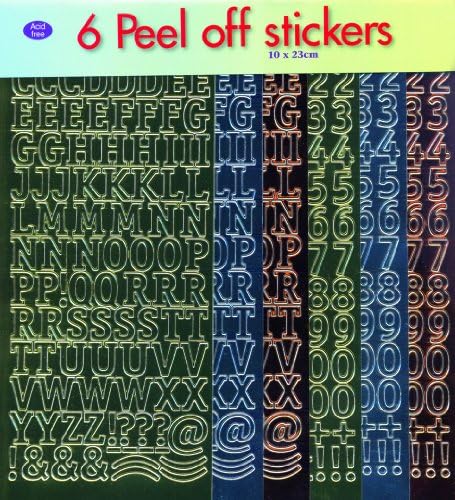 JEJE Produkt 6-Piece Peel off Stickers for Scrapbooking