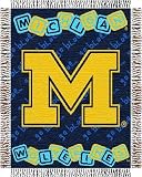 NCAA Universiy of Michigan Wolverines Jacquard Woven Baby Throw
