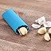 Icicle Design Garlic Press and Peeler Set - 304 Stainless Steel Garlic Mincer and Blue Silicone Tube Roller