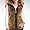 Plush Faux Leopard Fur Vest With Faux Leather Trim Image #1