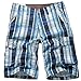 Hestyleart Men's Plaid Patchwork Cotton Shorts Pants