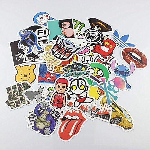 {Fashion Design} (Pack of 200) Stickers Skateboard Snowboard Vintage Vinyl Sticker Graffiti Laptop Luggage Car Bike Bicycle Decals mix Lot Fashion Cool
