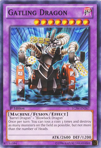 YuGiOh--Gatling-Dragon-LCJWEN267--Legendary-Collection-4-Joeys-World--1st-Edition--Common