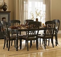 Big Sale Homelegance Ohana 7 Piece Rectangular Dining Room Set in Black/ Cherry