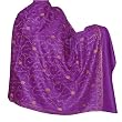 Indian Shawls Stole with Embroidery on Wool from Kashmir 80 x 40 inches (ebs305)