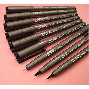 COPIC-Multiliner-Set-of-9-Pens-7-Fine-Tips-2-Brush-Tips-