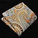KH6 SHLAX&WING Mens Pocket Square Paisley Orange Handkerchieves Silk Hanky