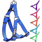Blueberry Pet Step-in Harnesses Classic Solid No Pull Dog Harness Adjustable Made For Last - Royal Blue, Nylon 5/8" Small