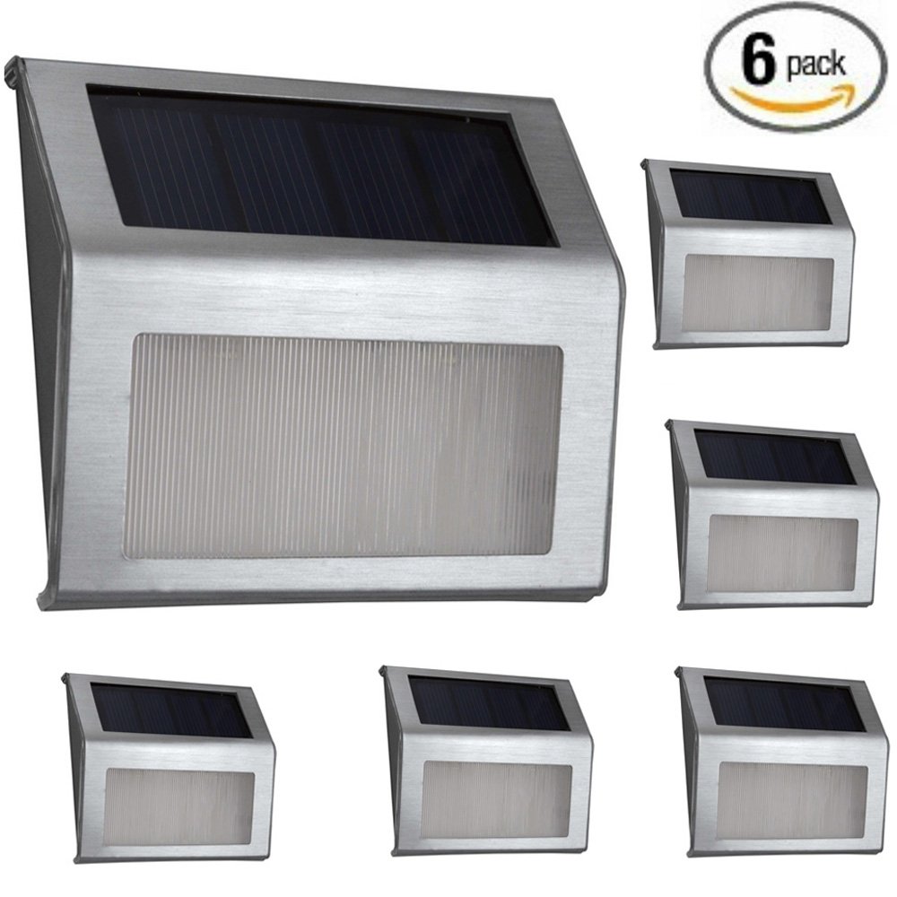 [Warm Light] XLUX S60 Solar Stair Step Light Deck Lamp Waterproof 6 Pack