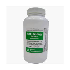 Click here to buy Chlorpheniramine Maleate Anti - Allergy Tablets, 4 Mg - 1000 Each by Chlor-Trimeton Allergy Relief.