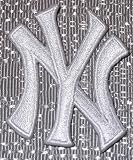 MLB New York YANKEES White Logo Embroidered PATCH