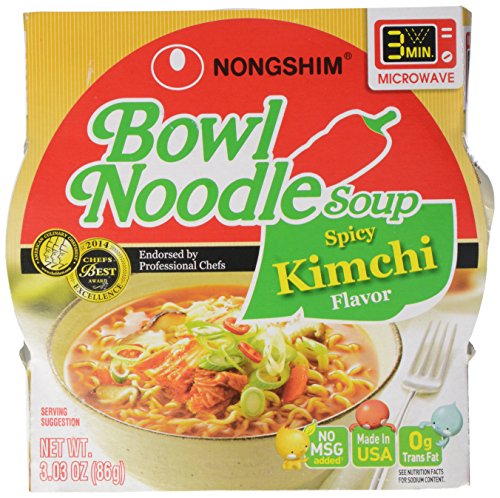 Nong Shim Bowl Noodle Soup, Kimchi Flavor, 3.03 oz
