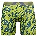 adidas Men's Climalite Flex Boxer Brief Underwear, Chevrex Semi Solar Yellow/Power Teal, X-Large