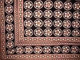 Block Print Indian Bedspread-Coverlet-Dusty Rose
