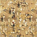 Metallic Flame-Proof Floral Sheeting Gold