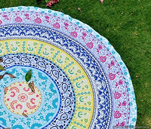 Hippie Mandala Tapestry Round Roundie Wall Hanging Beach Towel Throw Yoga Mat