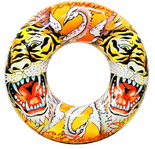 Ed Hardy Tiger 36 Inch Inflatable Swim Ring Tube