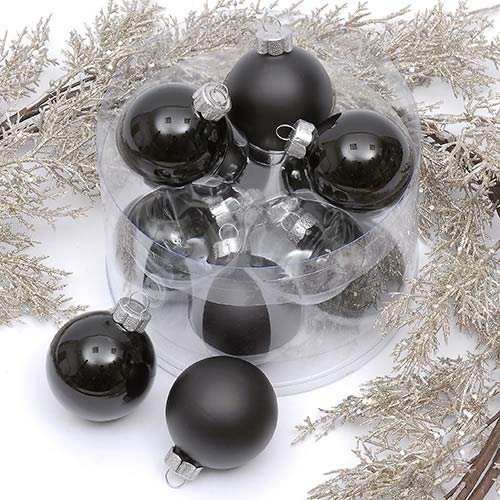 Black Glass Baubles