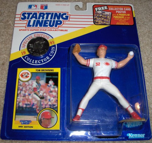 MLB Action Figure: Tom Browning 1991 MLB Starting Lineup-MLB Action Figure-Major League Baseball Action Figure-Major League Baseball Figures-Major League Baseball-Baseball Figures-MLB Major League Baseball