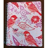2011-2012 (7"x9") Daily Fashion Day Planner Organizer Agenda (August 2011 Through July 2012)- Paisley Bird ~ Plan-It
