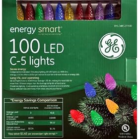 100 LED C-5 Holiday Christmas Lights (MULTI Color)